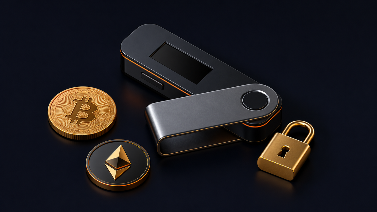 Аппаратный криптокошелёк Ledger для долгого хранения