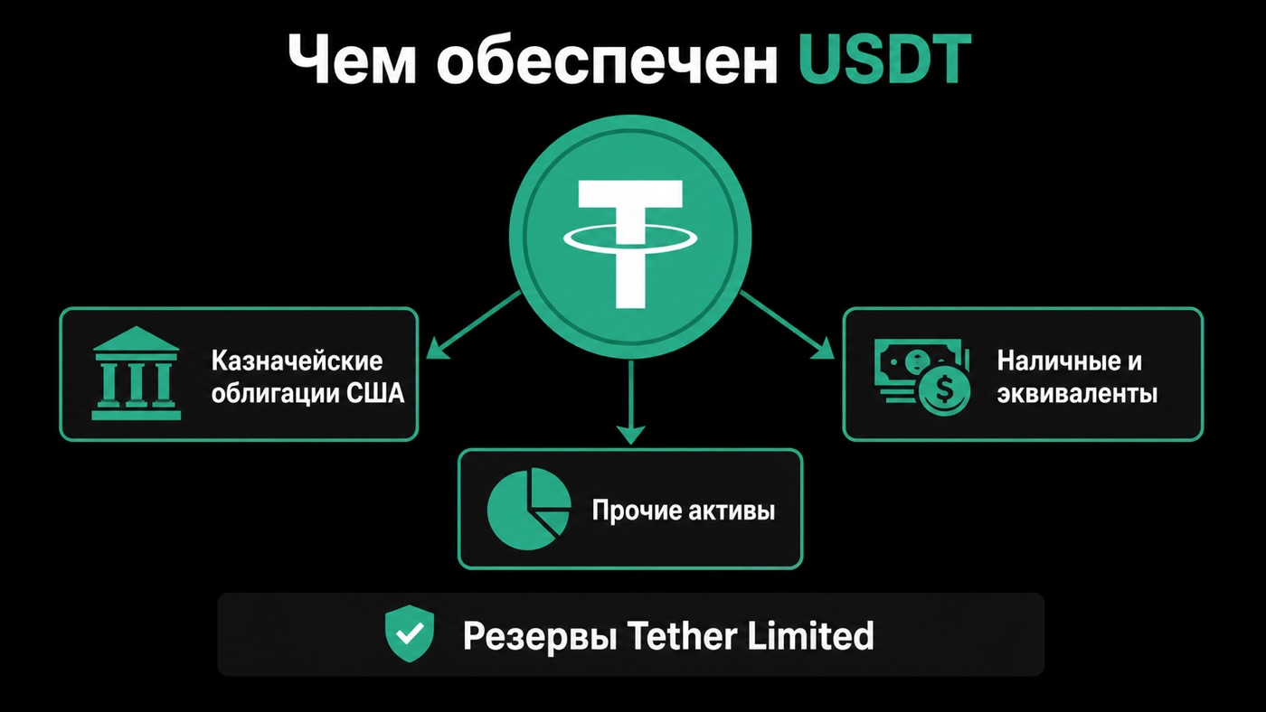 Чем обеспечен USDT — схема резервов Tether