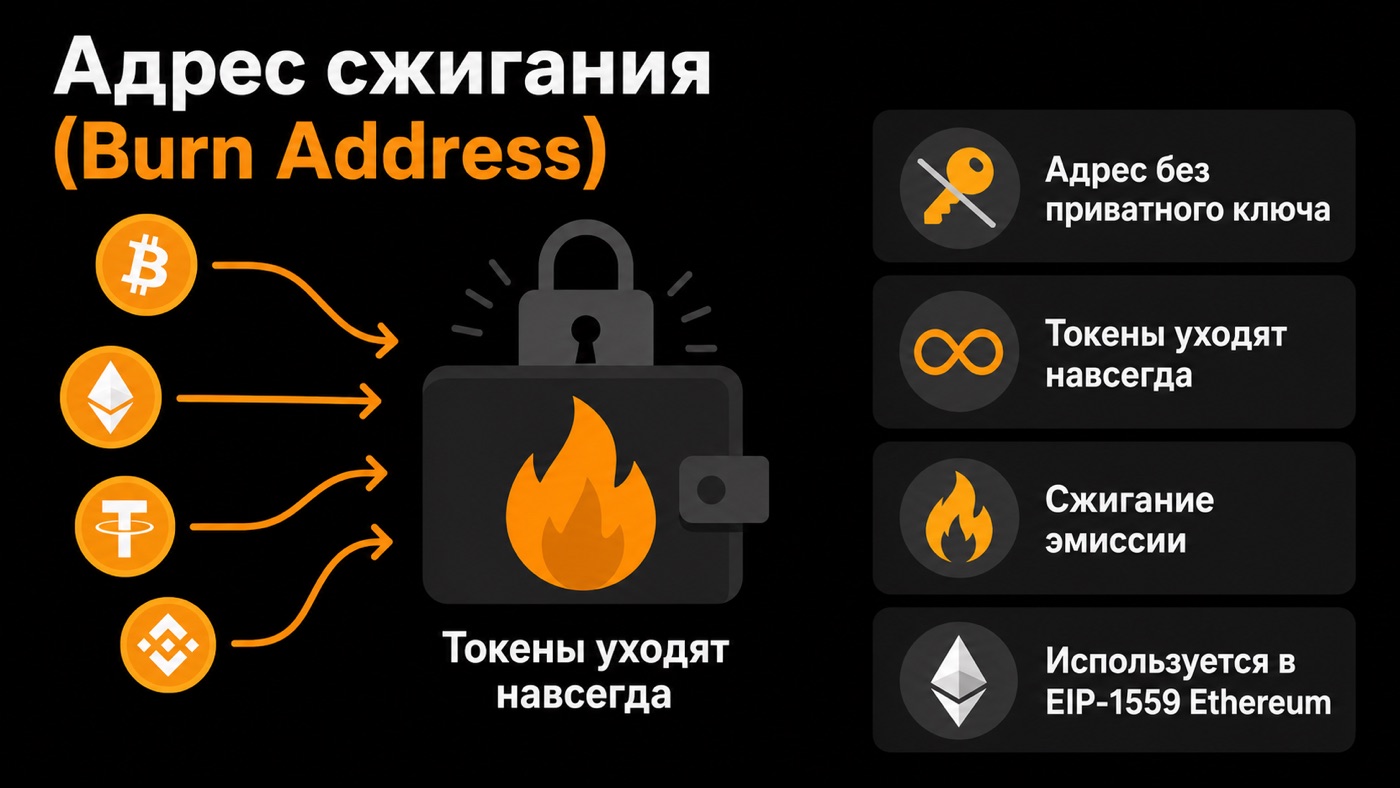 Адрес сжигания (Burn Address) — что это простыми словами: инфографика