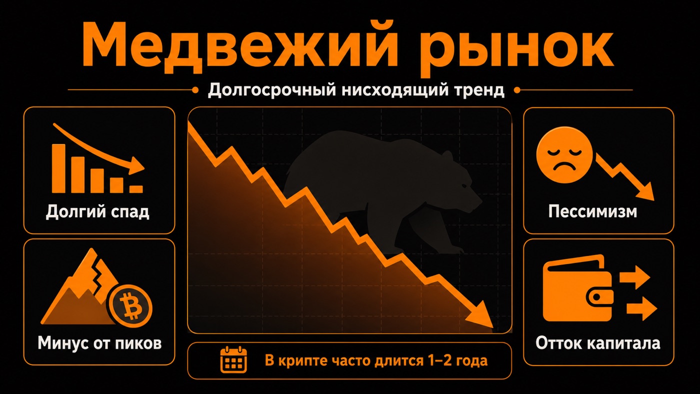 Медвежий рынок — что это простыми словами: инфографика
