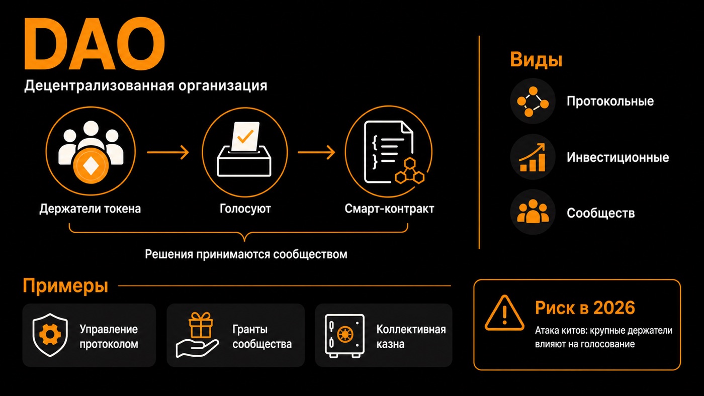 DAO — что это простыми словами: инфографика