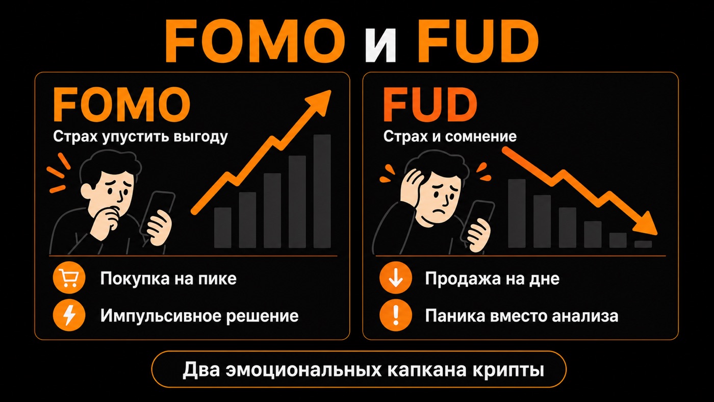 FOMO и FUD — что это простыми словами: инфографика