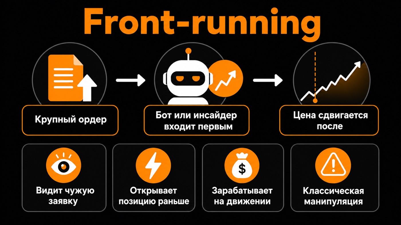 Front-running — что это простыми словами: инфографика