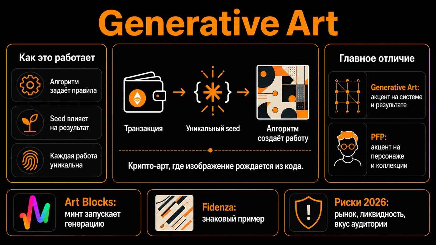 Generative Art — что это простыми словами: инфографика