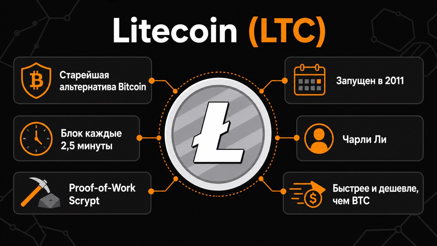 Litecoin (LTC) — что это простыми словами: инфографика