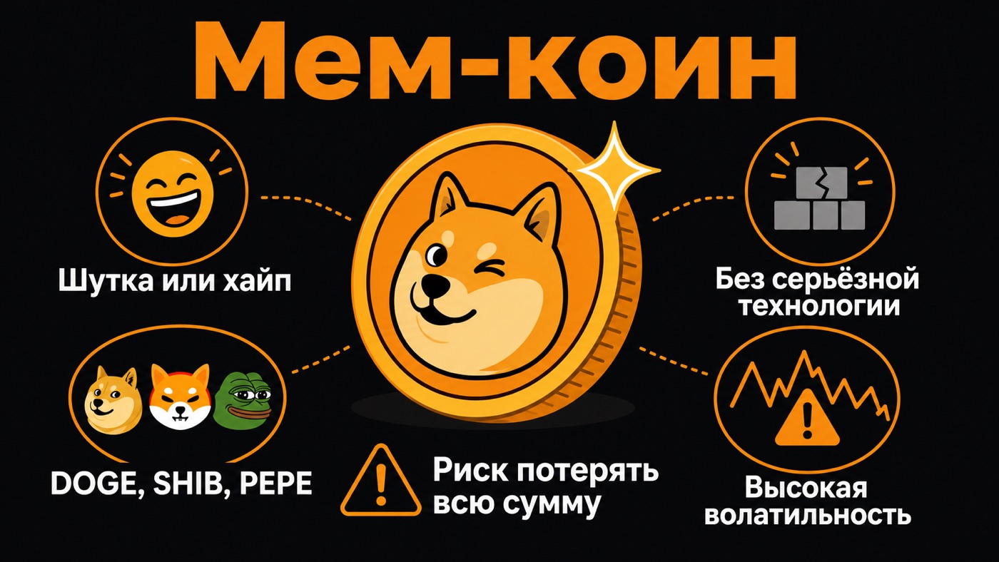 Мем-коин — что это простыми словами: инфографика