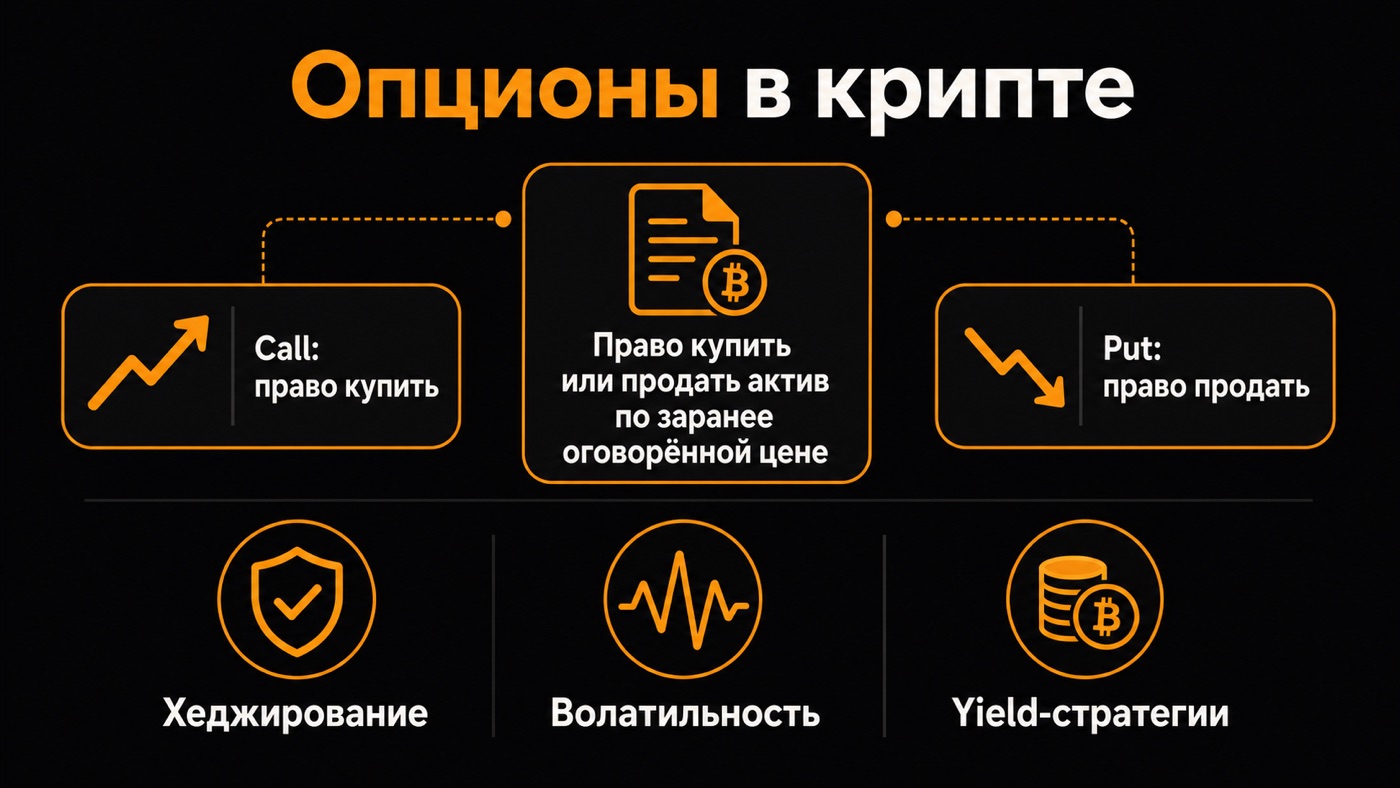 Опционы в крипте — что это простыми словами: инфографика