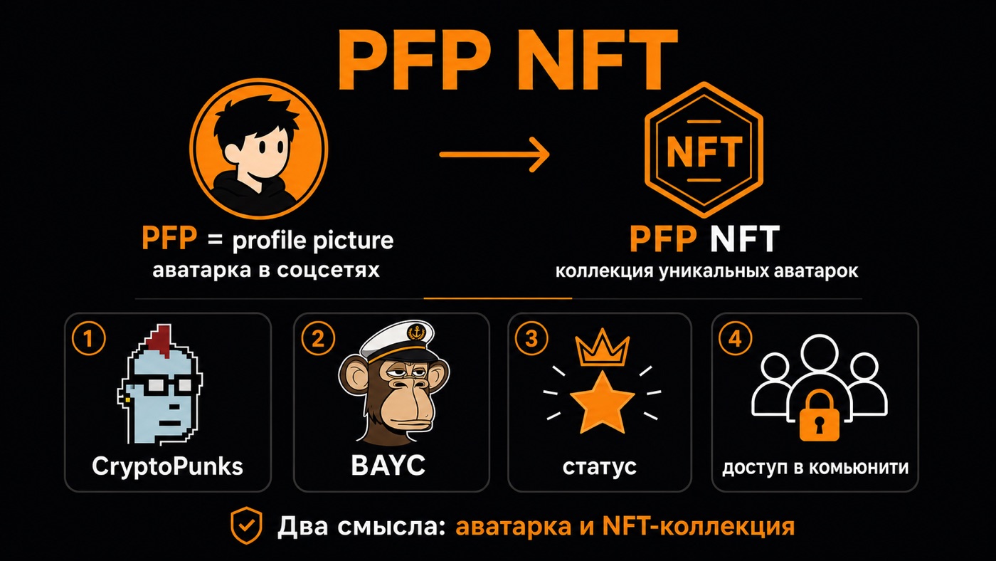 PFP NFT — что это простыми словами: инфографика