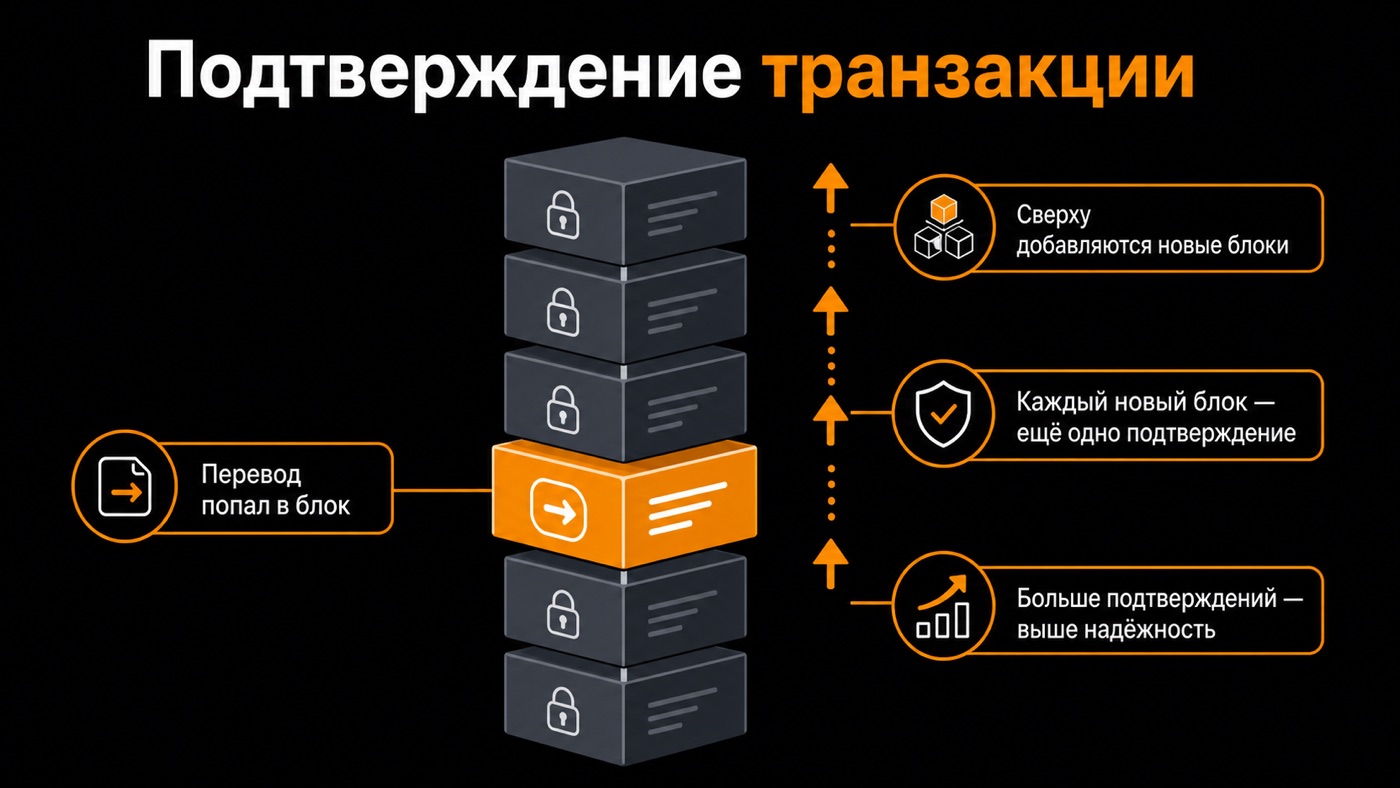 Подтверждение транзакции — что это простыми словами: инфографика