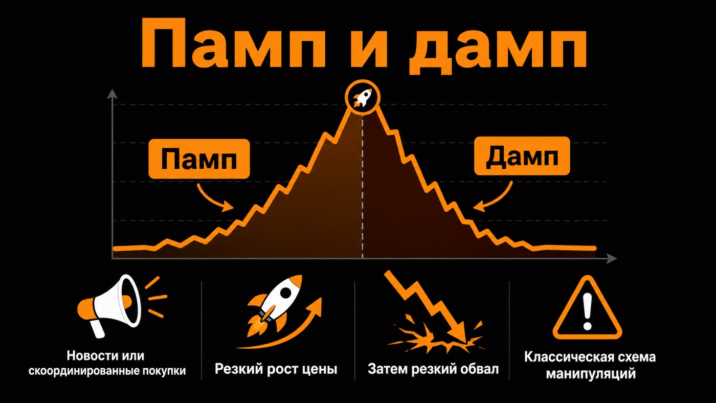 Памп и дамп — что это простыми словами: инфографика