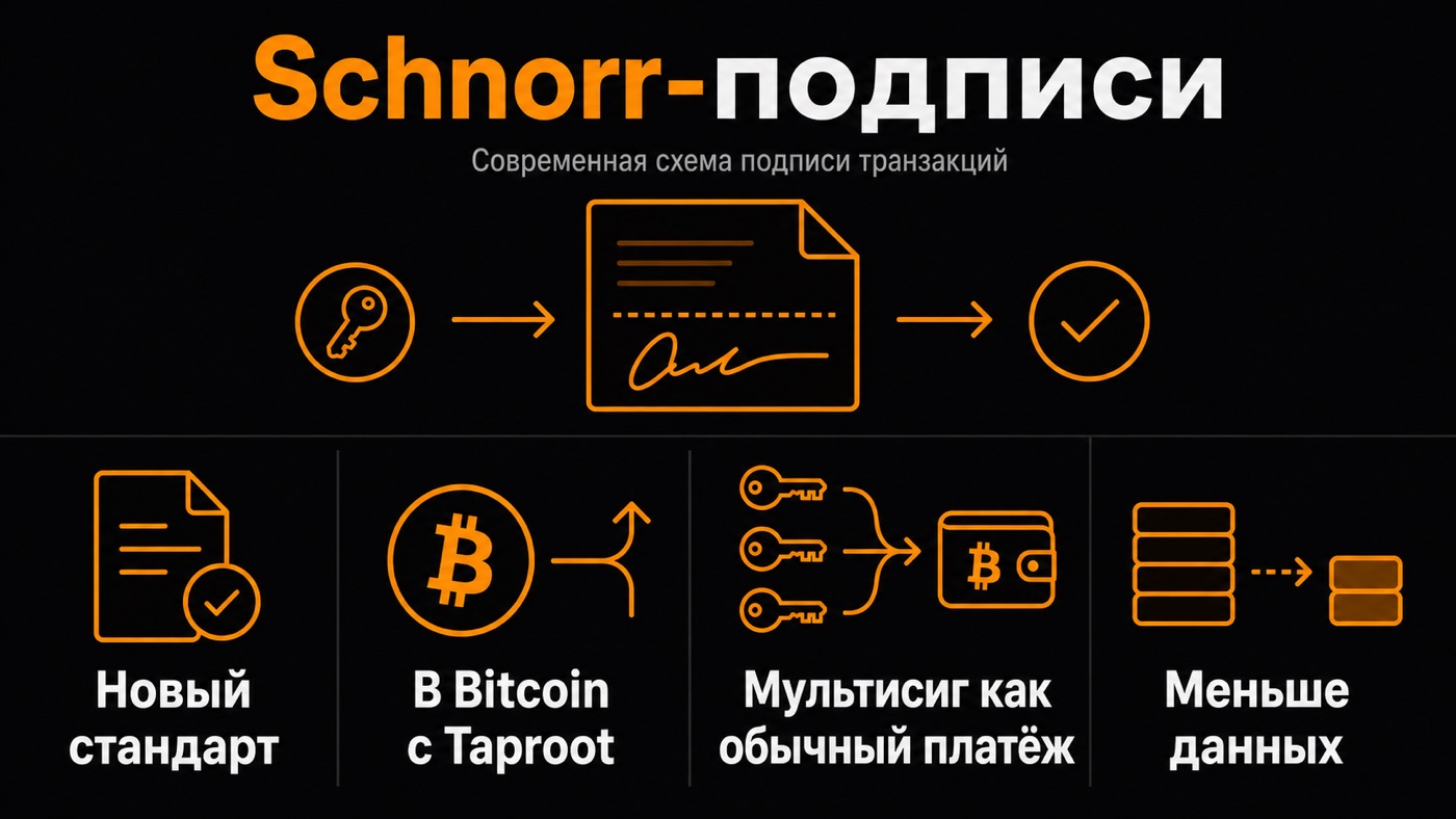 Schnorr-подписи — что это простыми словами: инфографика