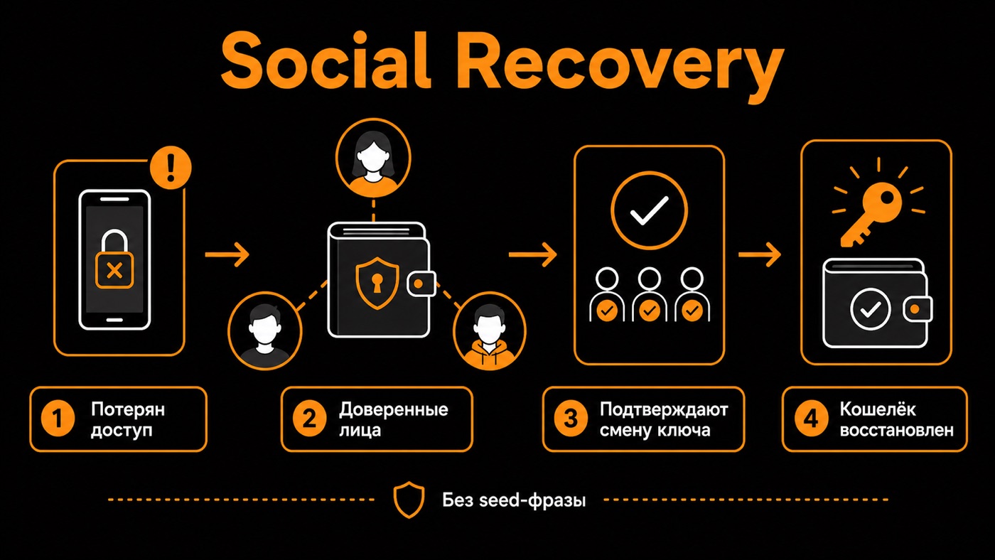 Social Recovery — что это простыми словами: инфографика