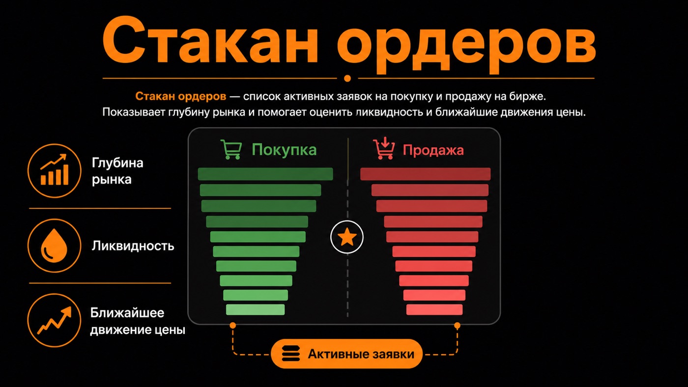Стакан ордеров — что это простыми словами: инфографика
