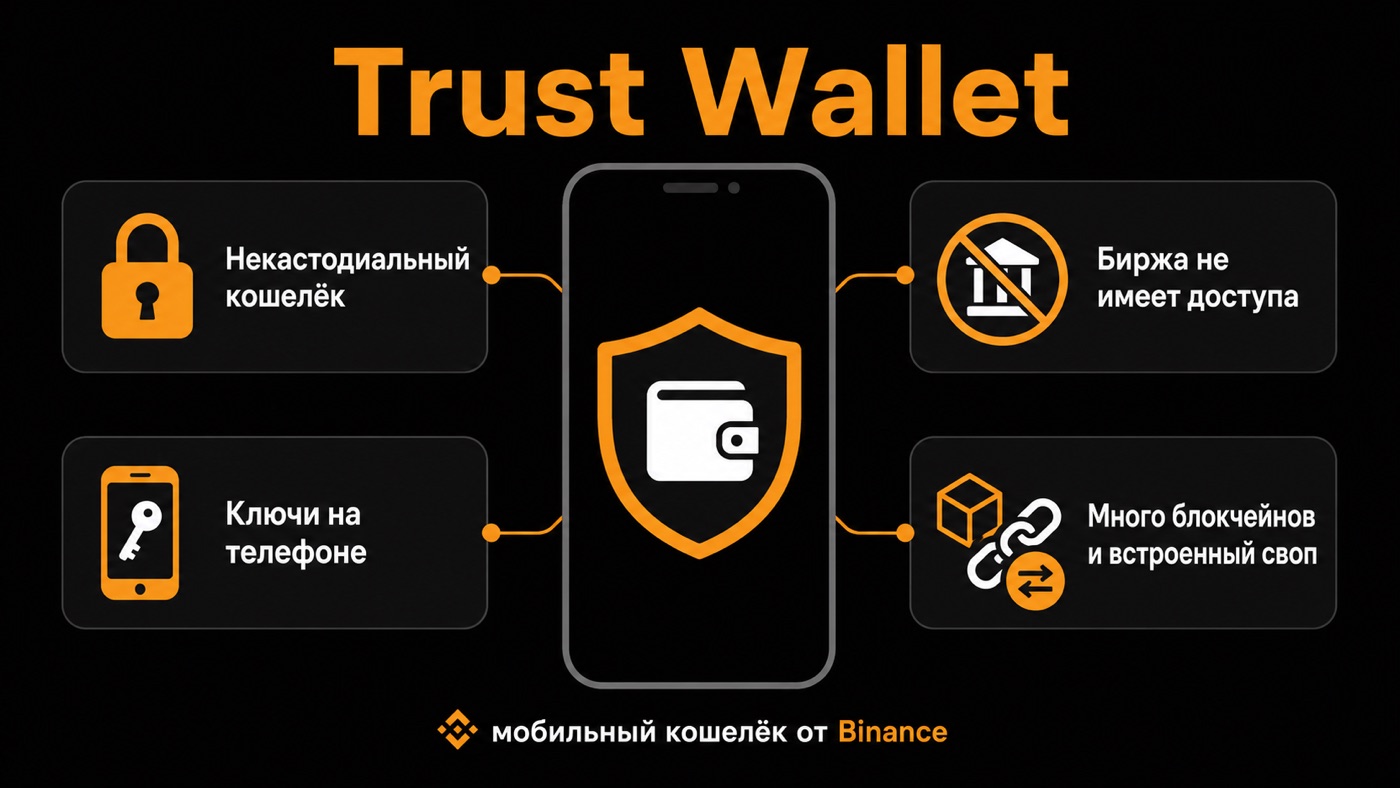 Trust Wallet — что это простыми словами: инфографика