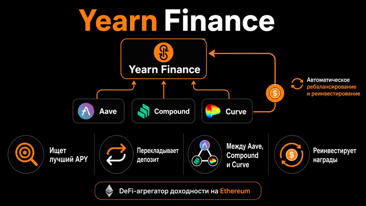 Yearn Finance — что это простыми словами: инфографика