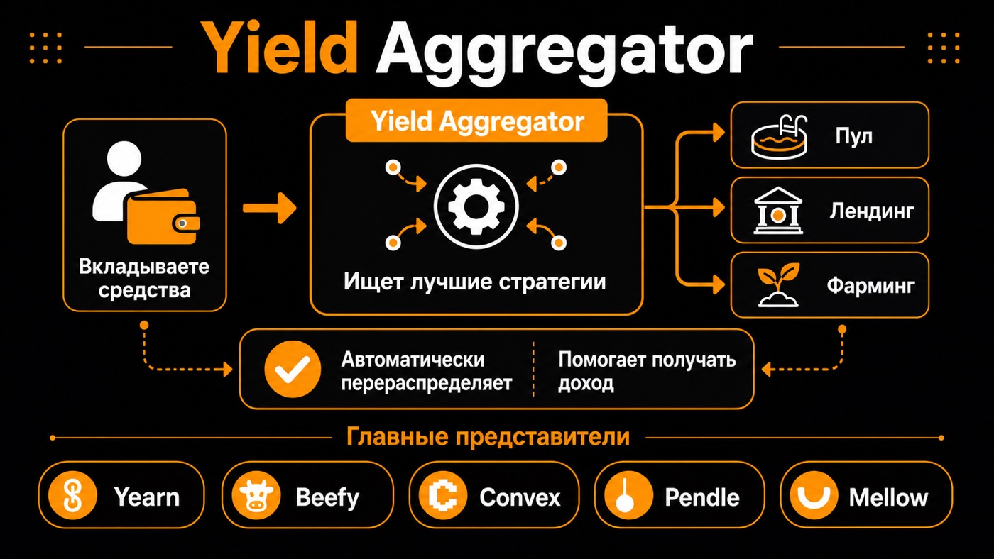Yield Aggregator — что это простыми словами: инфографика