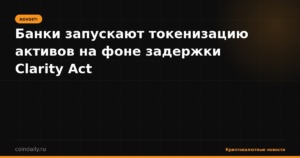 Банки запускают токенизацию активов на фоне задержки Clarity Act