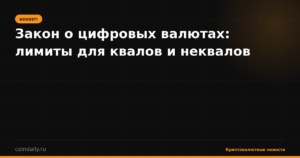 Закон о цифровых валютах: лимиты для квалов и неквалов