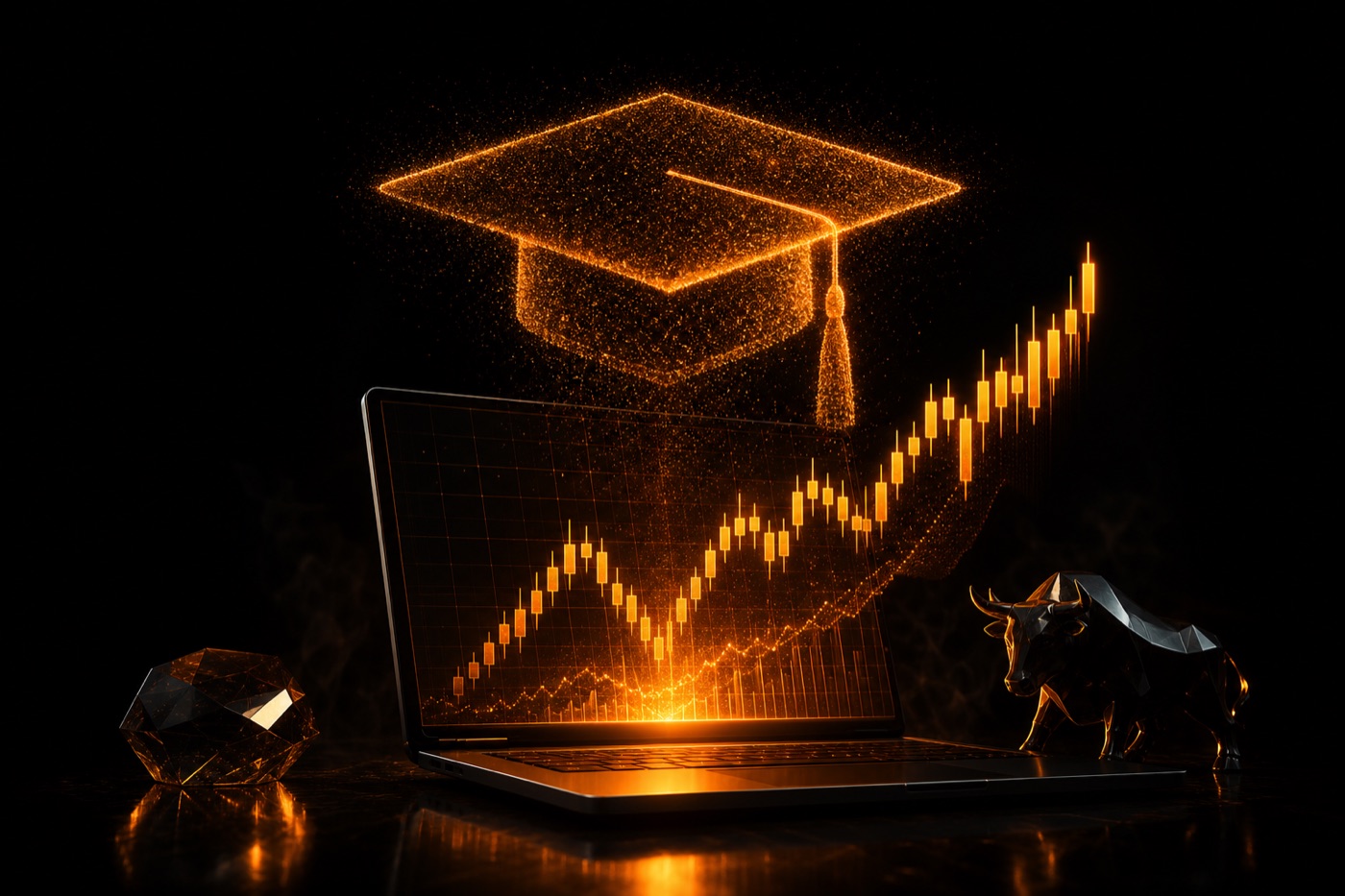 Обучение торговле на Bybit — график и первые сделки